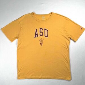 League ASU Arizona State University Sun Devils Gold Graphic T-Shirt‎ Mens XL